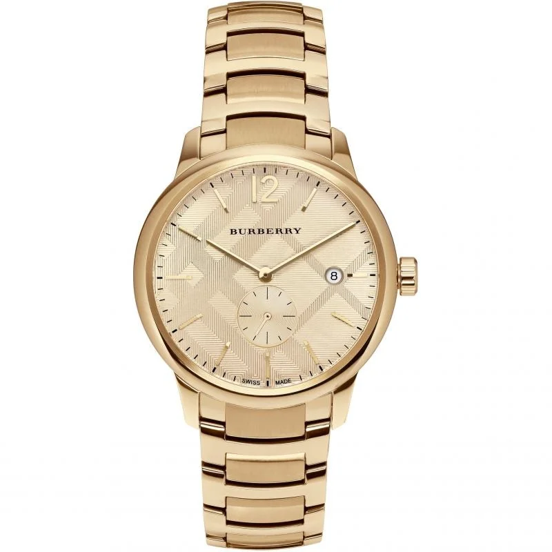 Men's Classic Watch Italian Made Edition-Burberry BU10006 Men's The Classic Yellow 40mm Gold Watch Men's Classic Watch Italian Made Edition-Burberry BU10006 Men's The Classic Yellow 40mm Gold Watch
