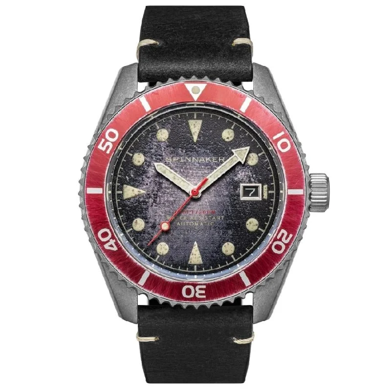 Top Rated Men's Dive Watches -Spinnaker Men's Black Wreck Watch SP-5089-01