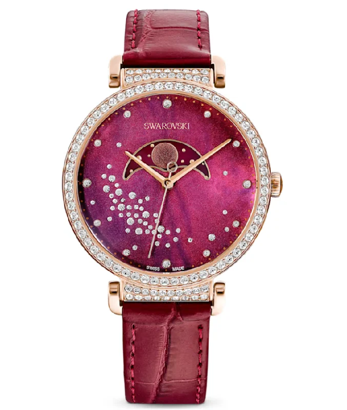 Men's Swiss Watch Special Edition-Swarovski Watch Passage Moon Phase Red 5613323