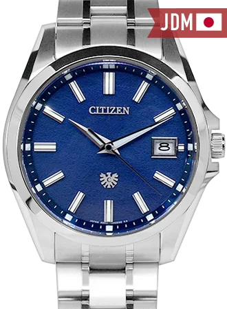 Men's High-End Style Dress Watches-The Citizen Eco-Drive Tosa Washi Navy Blue Ref. AQ4091-56L