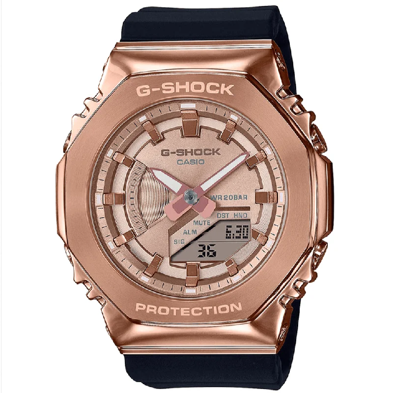 Unisex Vintage Style Watches-Casio G-Shock Men's Rose-Gold Watch GM-S2100PG-1A4ER