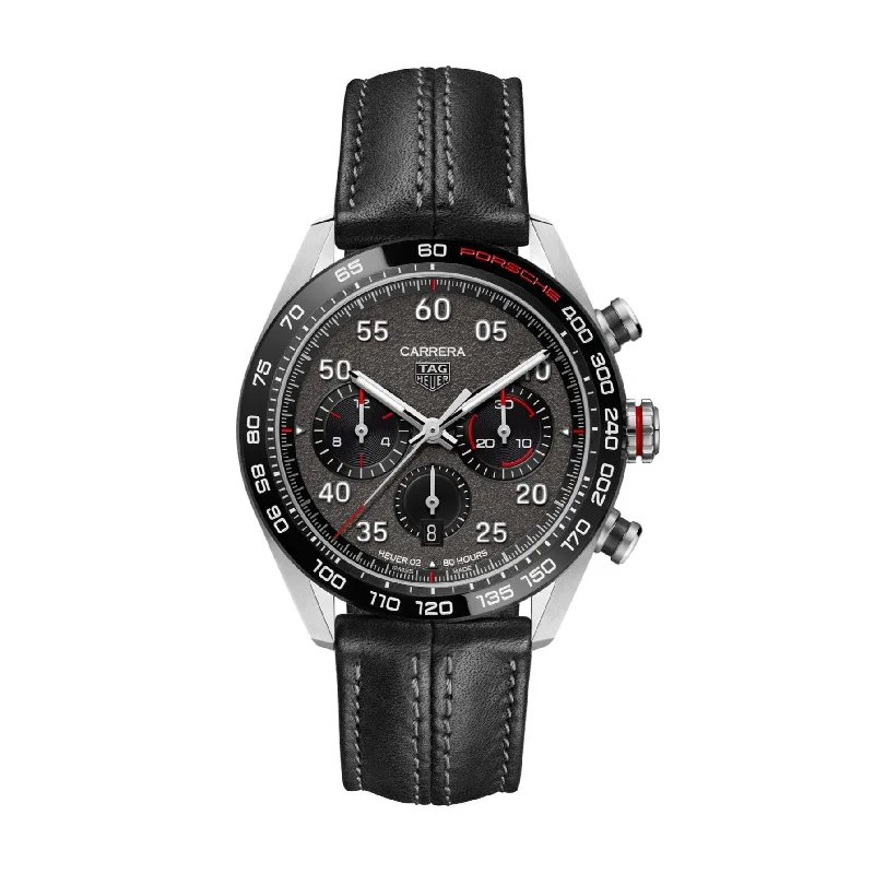 Men's Swiss Casual Wear Edition-Tag Heuer Carrera Men's Grey Chronograph X Porsche Special Edition Watch