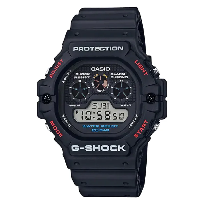 Men's British Made Digital Watches-Casio G-Shock Watch Men's "Three Eyes" Anniversary Edition DW-5900-1DR
