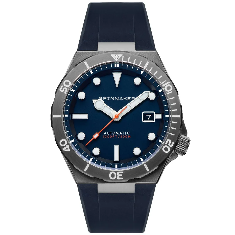 Men's Dive Watches with LED Display -Spinnaker Midnight Blue Automatic Watch SP-5083-02