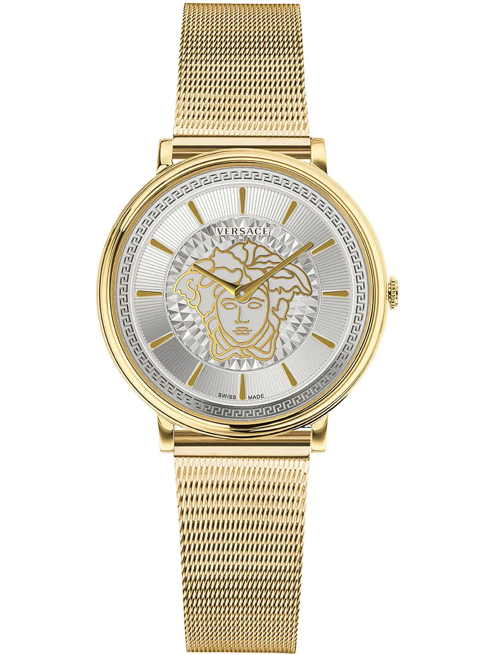 Men's Swiss Occasional Edition-Versace Ladies Watch V-Circle 38mm Gold VE8102219