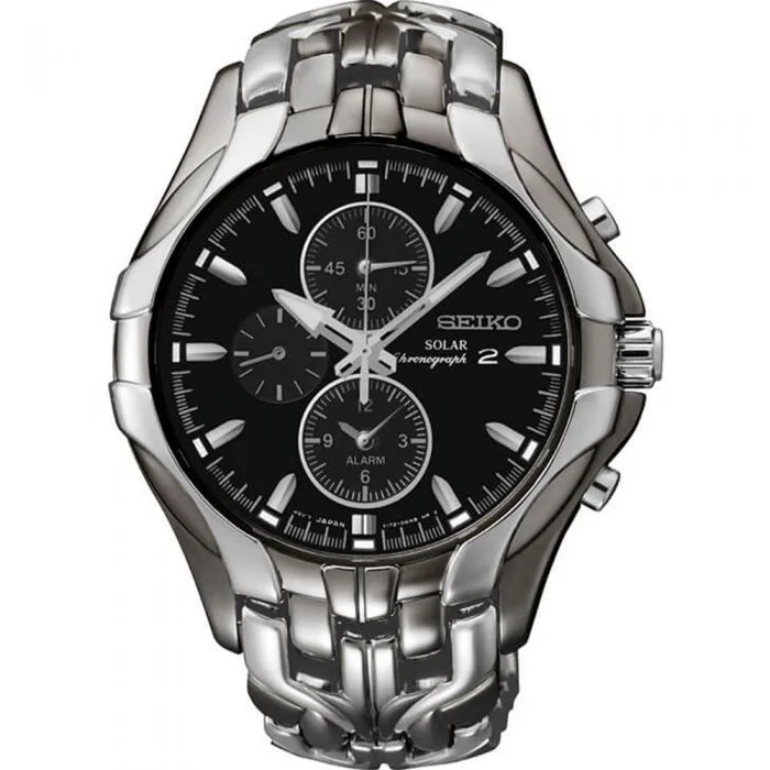 Men's Square Case Design Digital Watches-Seiko SSC139P-9 Solar