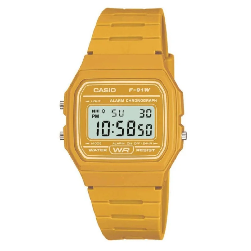 Men's Classic Watch German Made Edition-Casio Watch Classic Sports Digital Yellow F-91WC-9ADF Men's Classic Watch German Made Edition-Casio Watch Classic Sports Digital Yellow F-91WC-9ADF