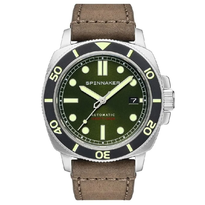 Men's Automatic Dive Watches -Spinnaker Men's Green Hull Automatic Watch SP-5088-03