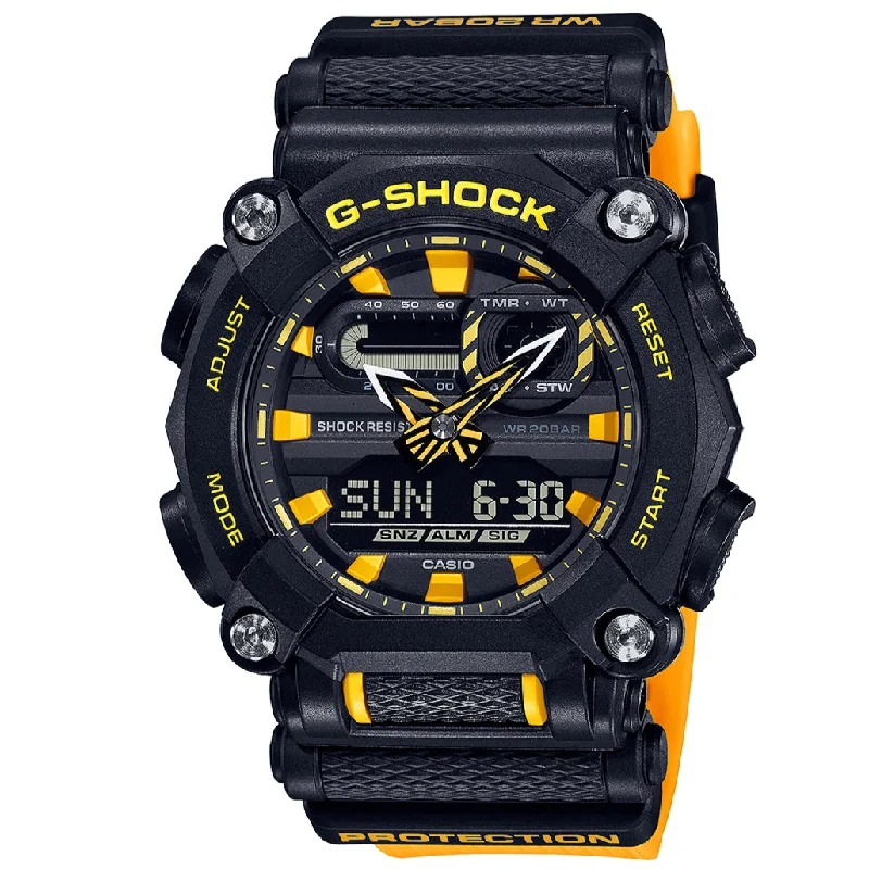 Unisex Hand-Wound Style Watches-Casio G-Shock Men's Black Watch GA-900A-1A9ER