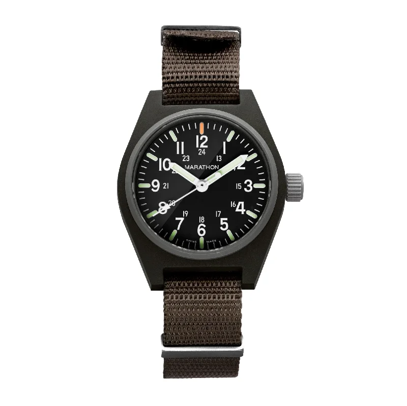 Unisex Valentine's Day Design Watches-34mm Sage Green General Purpose Quartz with MaraGlo (GPQ)