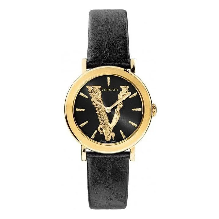 Men's Swiss Watch Monogrammed-Versace Virtus 36mm Ladies' Black Watch VERI00220