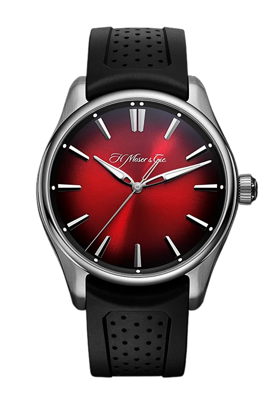Men's Eco-Drive Design Dress Watches-H. Moser & Cie Pioneer Centre Seconds Swiss Mad Red 3200-1207