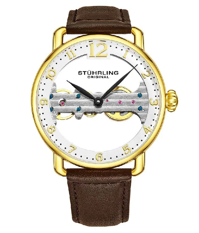 Light Brown Dial / Gold Case / Brown Leather Strap Gold Layered Tang Buckle