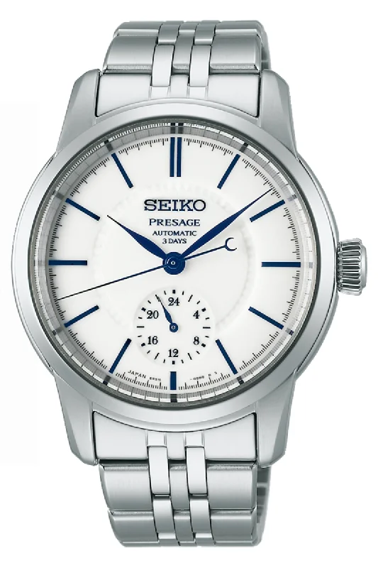 Men's Anniversary Style Dress Watches-Seiko Presage Craftsmanship Series Arita Porcelain Dual Time SPB445