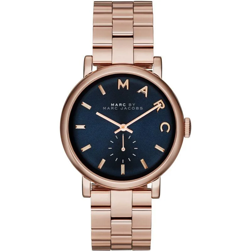 Men's Mechanical Movement Dress Watches-Marc Jacobs MBM3330 Ladies Baker Rose Gold Watch