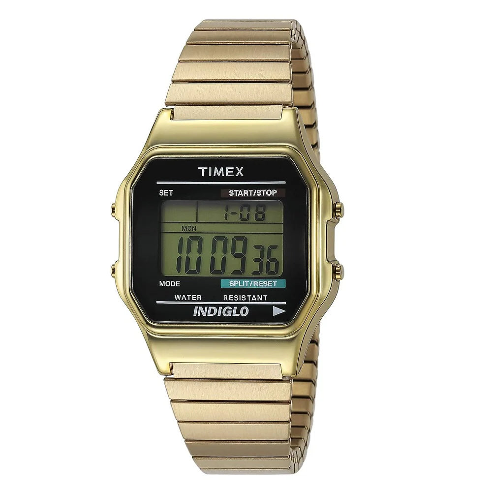 Men's Classic Style Digital Watches-Timex Originals Unisex Digital Watch Gold T78677