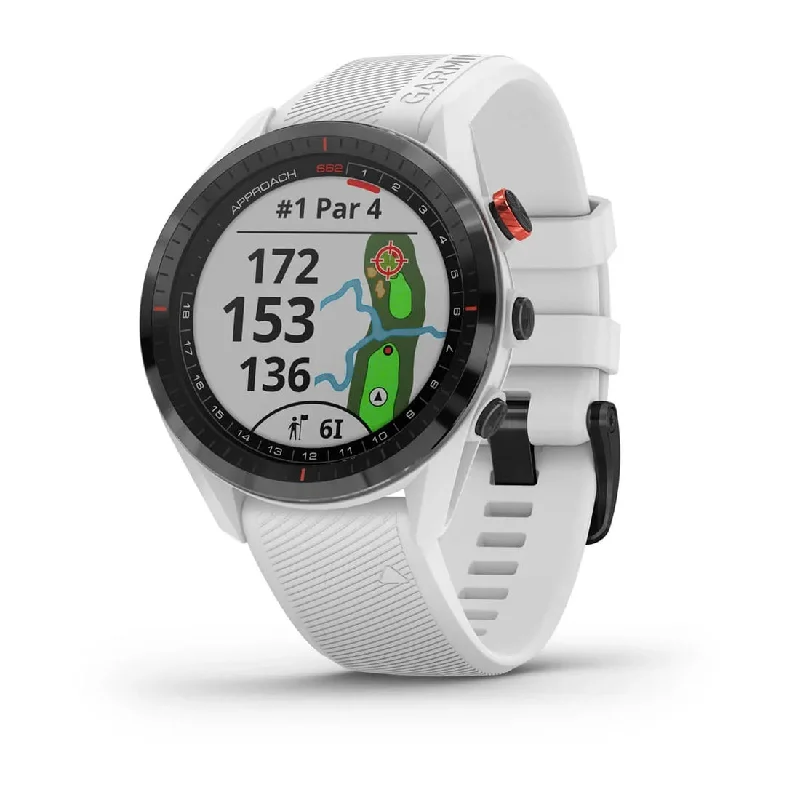 Women's Oval Case Style Mechanical Watches-Orologio Garmin per il golf Approach S62 bianco 010-02200-01