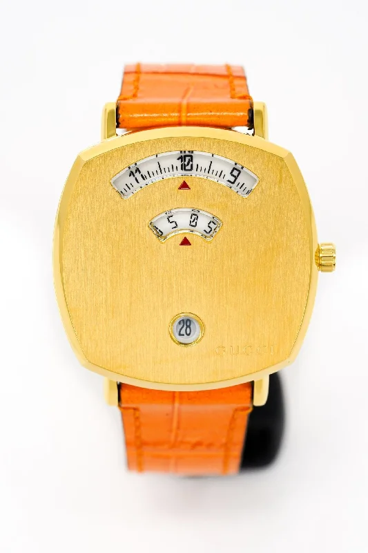Unisex Romantic Dinner Design Watches-Gucci Watch Grip 35mm Gold PVD Orange YGA15026 Unisex Romantic Dinner Design Watches-Gucci Watch Grip 35mm Gold PVD Orange YGA15026