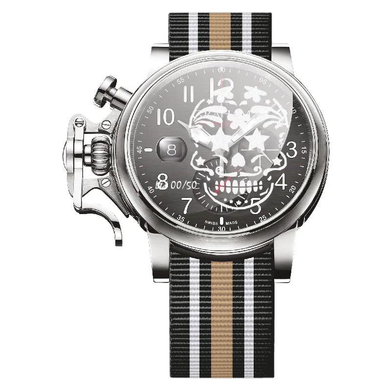 Men's Field Watches Monogrammed-Graham Black Chronofighter Grand Vintage Watch 2CVDS.B29E Men's Field Watches Monogrammed-Graham Black Chronofighter Grand Vintage Watch 2CVDS.B29E