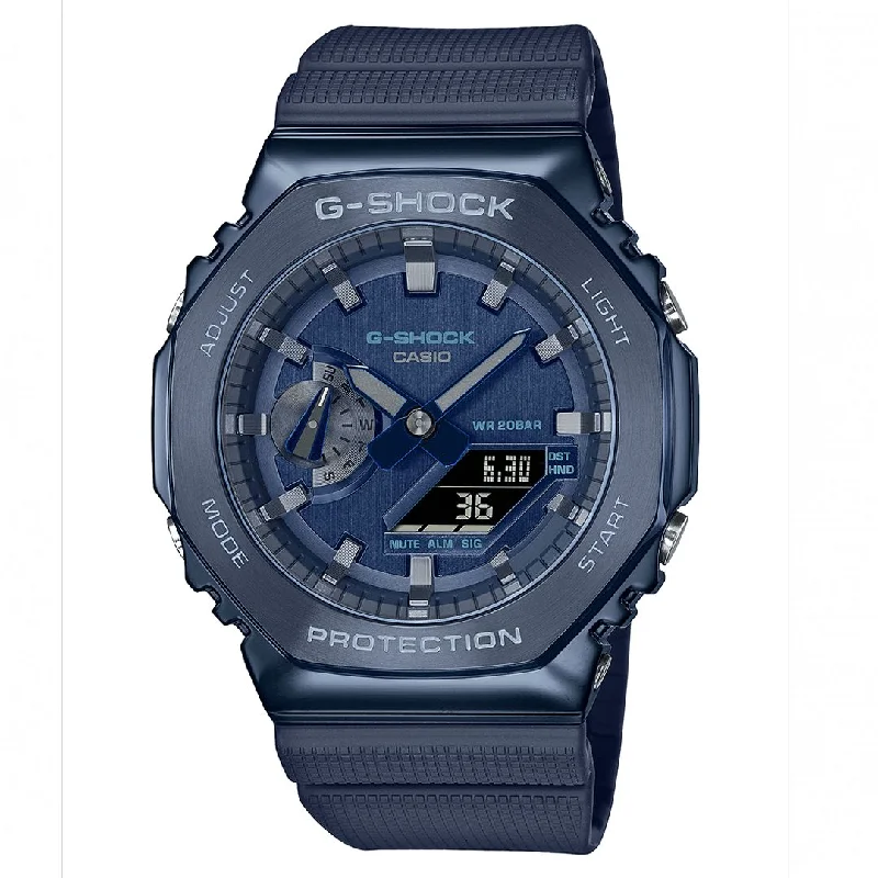 Men's Occasional Design Sports Watches-Orologio G-Shock GM-2100N-2AER in acciaio blu