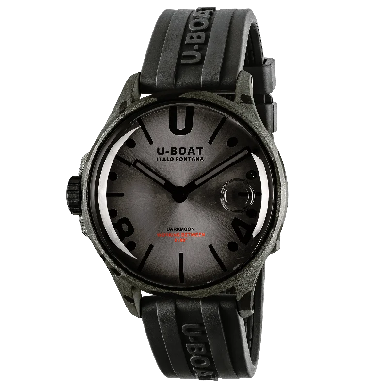 Men's Swiss Wedding Edition-U-Boat Watch Darkmoon 44 GY Camouflage Curved Black 9550