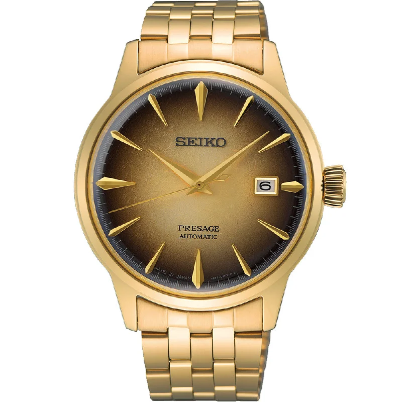 Men's Italian Made Design Digital Watches-Seiko Presage SRPK48J Cocktail Time 'Half & Half'