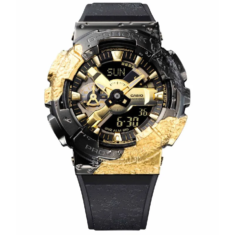 Unisex Casual Wear Style Watches-Casio G-Shock 40th Anniversary Adventurer's Stone Men's Gold Watch GM-114GEM-1A9ER