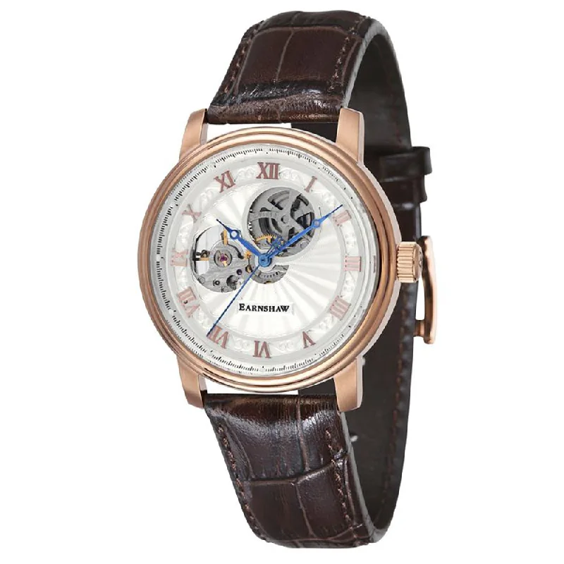 Men's Designer Style Dress Watches-Thomas Earnshaw Men's Alchemist Rose Gold Westminster Watch ES-8097-03