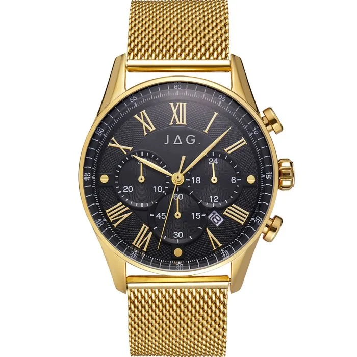 Men's Monogrammed Style Digital Watches-Jag Lachlan J2277A Chronograph