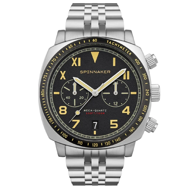 Men's Dive Watches for Sports Enthusiasts -Spinnaker Men's Vintage Black Hull California Watch SP-5092-11