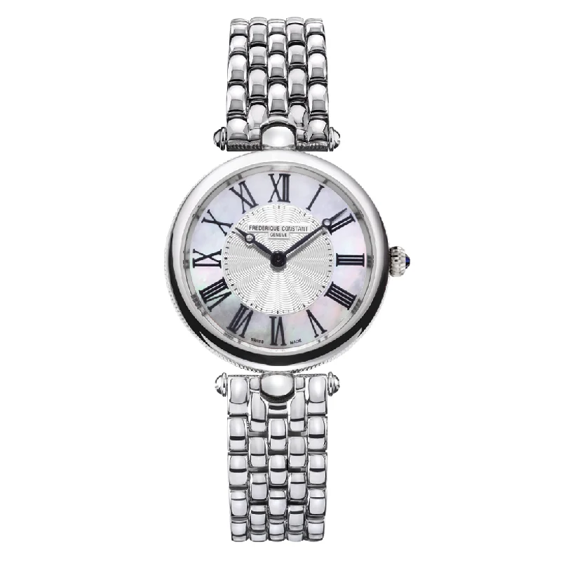 Men's Swiss Watch Romantic Dinner Edition-Frederique Constant Watch Ladies Art Deco Round Mother of Pearl FC-200MPW2AR6B