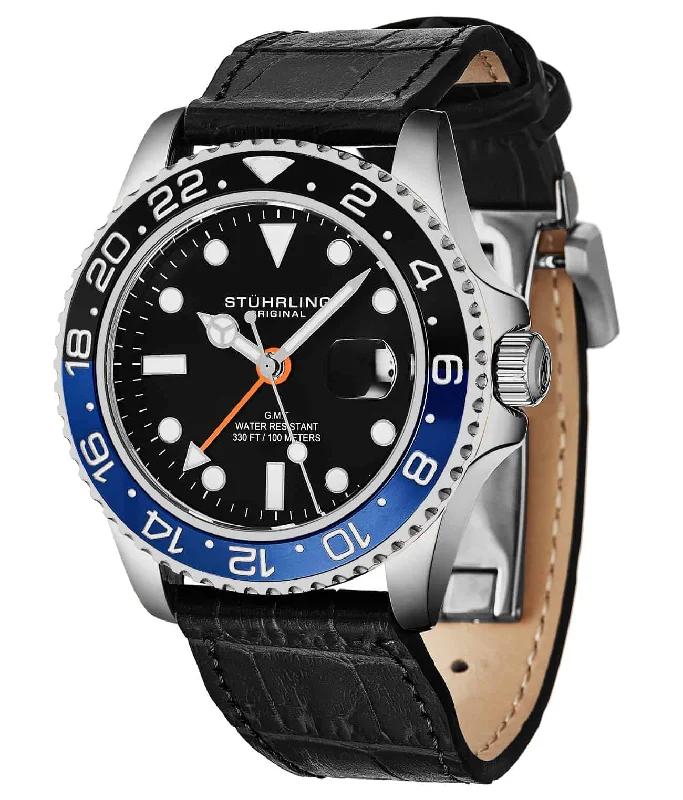 Men's Dive Watches for Underwater Exploration -Meridian 3968L GMT Quartz 42mm Diver