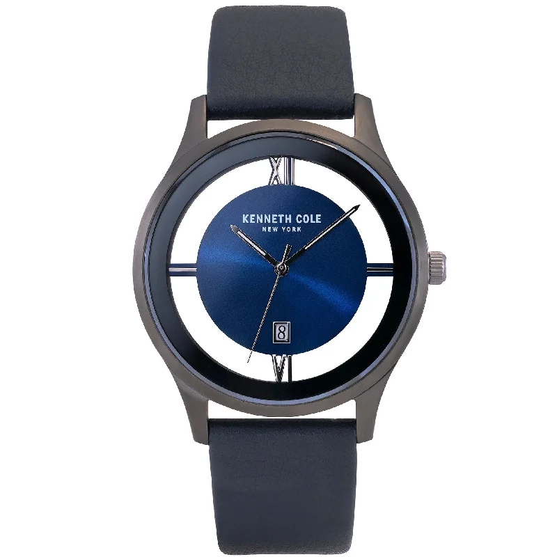 Men's Birthday Design Dress Watches-Kenneth Cole Men's Blue Watch KC50979010