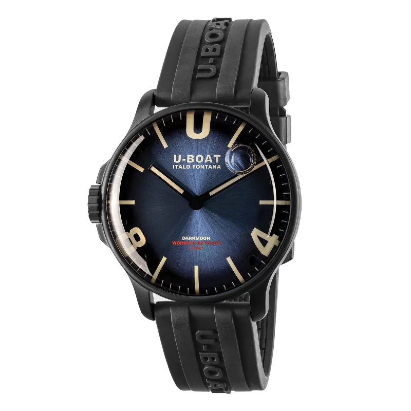 Men's Swiss New Year's Eve Edition-U-Boat Watch Darkmoon 44 Imperial Blue IP Black - 2021 EDITION 8700
