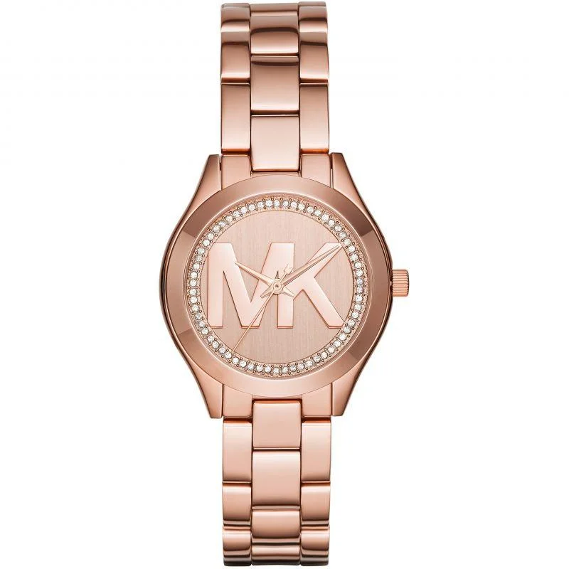 Men's Winter Design Dress Watches-Michael Kors MK3549 Ladies Mini Slim Runway Rose Gold Watch