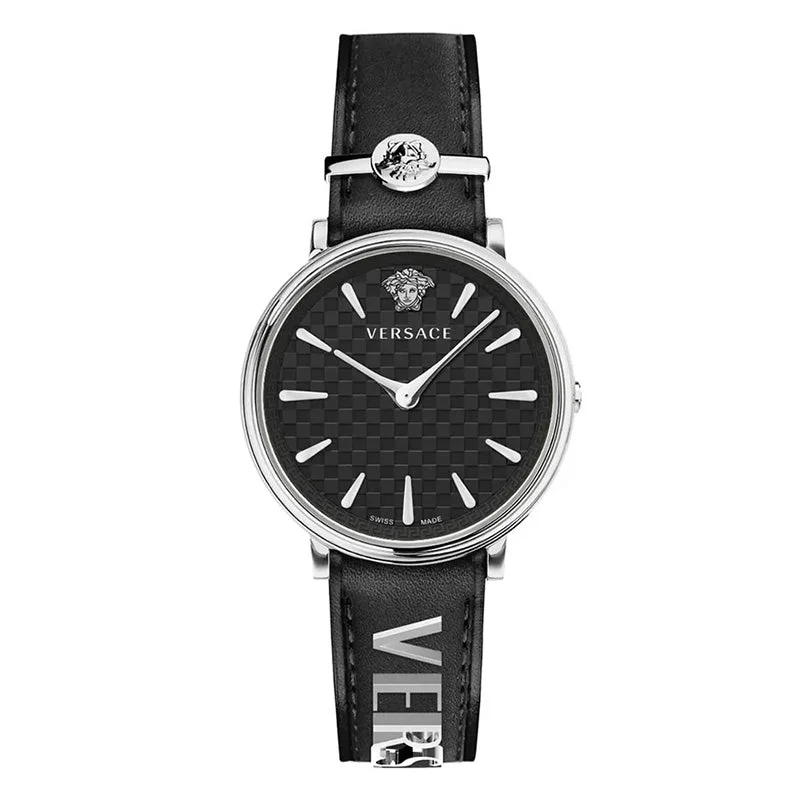 Men's Swiss Watch Automatic Wind Edition-Versace Ladies Watch V-Circle 38mm Black VE8104122