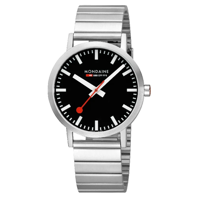 Men's Retro Design Men's Watches-Mondaine Classic Unisex Black Watch A660.30360.16SBW Men's Retro Design Men's Watches-Mondaine Classic Unisex Black Watch A660.30360.16SBW