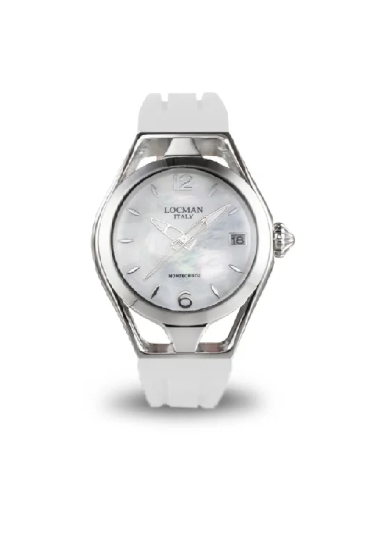 Women's Customized Style Mechanical Watches-Locman Montecristo lady madreperla silicone bianco 0526A14A-00MWNKSW Women's Customized Style Mechanical Watches-Locman Montecristo lady madreperla silicone bianco 0526A14A-00MWNKSW