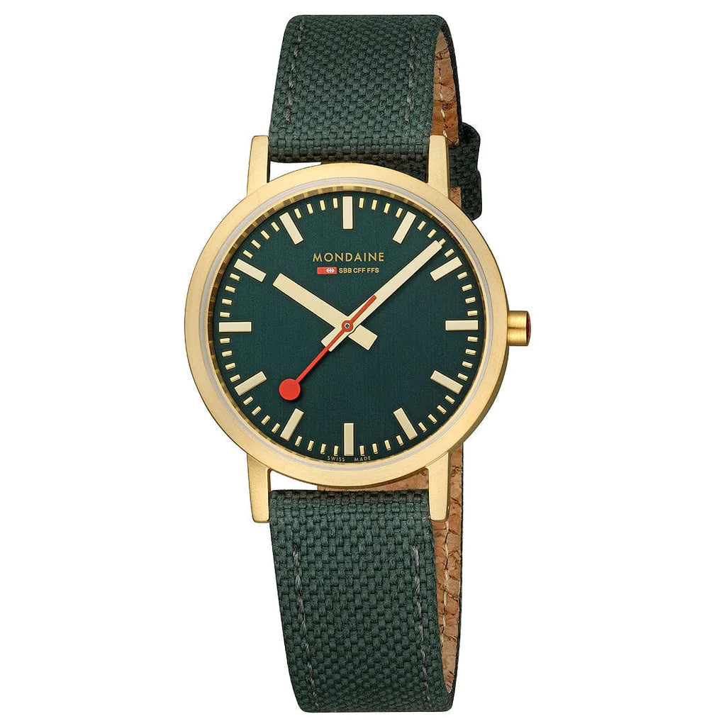 Men's Automatic Wind Style Men's Watches-Mondaine Classic Unisex Green Watch A660.30314.60SBS