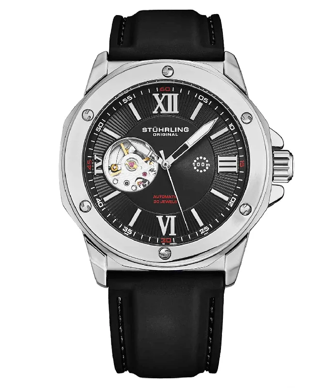 Silver Case / Black Dial / Black Strap