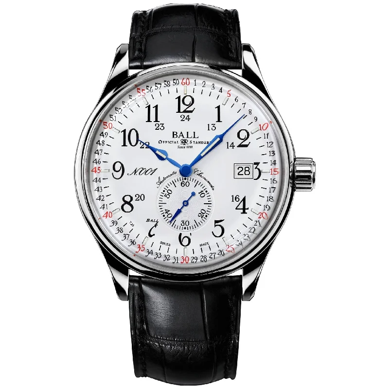 Men's Swiss Seasonal Edition-Ball Railroad Standard 130 Years Men's Black Watch NM3888D-LL4CJ-WH