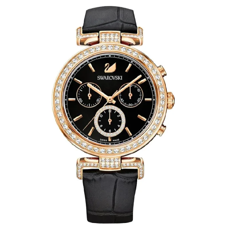 Men's Swiss Everyday Wear Edition-Swarovski Watch Passage Chrono Black 5295320