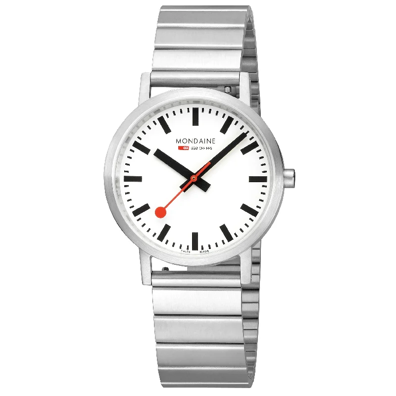 Men's Minimalist Design Men's Watches-Mondaine Classic Unisex White Watch A660.30314.16SBJ Men's Minimalist Design Men's Watches-Mondaine Classic Unisex White Watch A660.30314.16SBJ