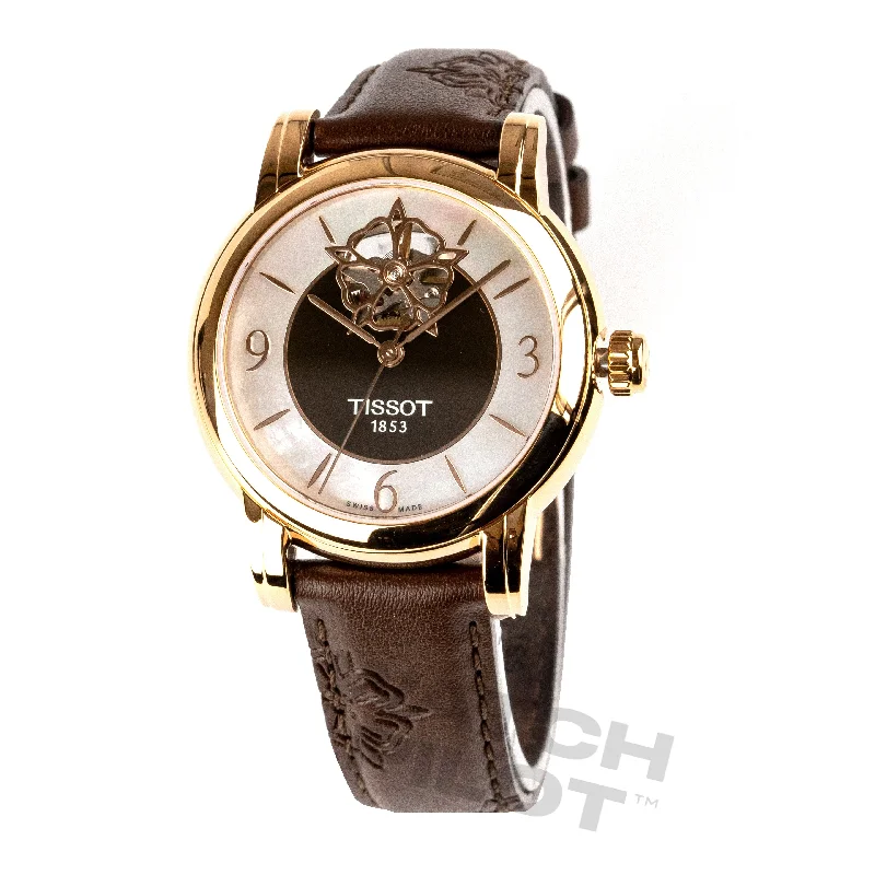 Men's Swiss Engagement Edition-Tissot Ladies Automatic Watch Heart Flower 35mm Powermatic 80 Brown T0502073711704 Men's Swiss Engagement Edition-Tissot Ladies Automatic Watch Heart Flower 35mm Powermatic 80 Brown T0502073711704