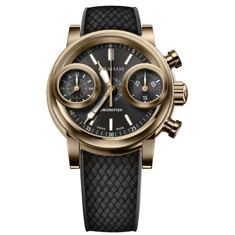Men's Swiss Watch Mechanical Movement Edition-Graham Swordfish Chronograph Black Bronze Watch 2SXAK.B02A