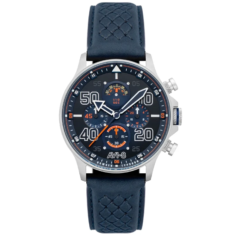 Men's Field Watches Brands-AVI-8 Sidney Hawker Typhoon RB396 Sheila Chronograph Watch AV-4093-03 Men's Field Watches Brands-AVI-8 Sidney Hawker Typhoon RB396 Sheila Chronograph Watch AV-4093-03