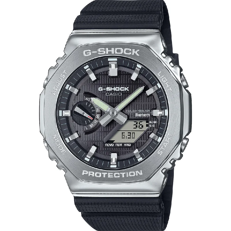Men's Dive Watches with Anti-Scratch Materials -G-Shock GBM2100-1A Metal Covered Bluetooth 'CasiOak' Men's Dive Watches with Anti-Scratch Materials -G-Shock GBM2100-1A Metal Covered Bluetooth 'CasiOak'