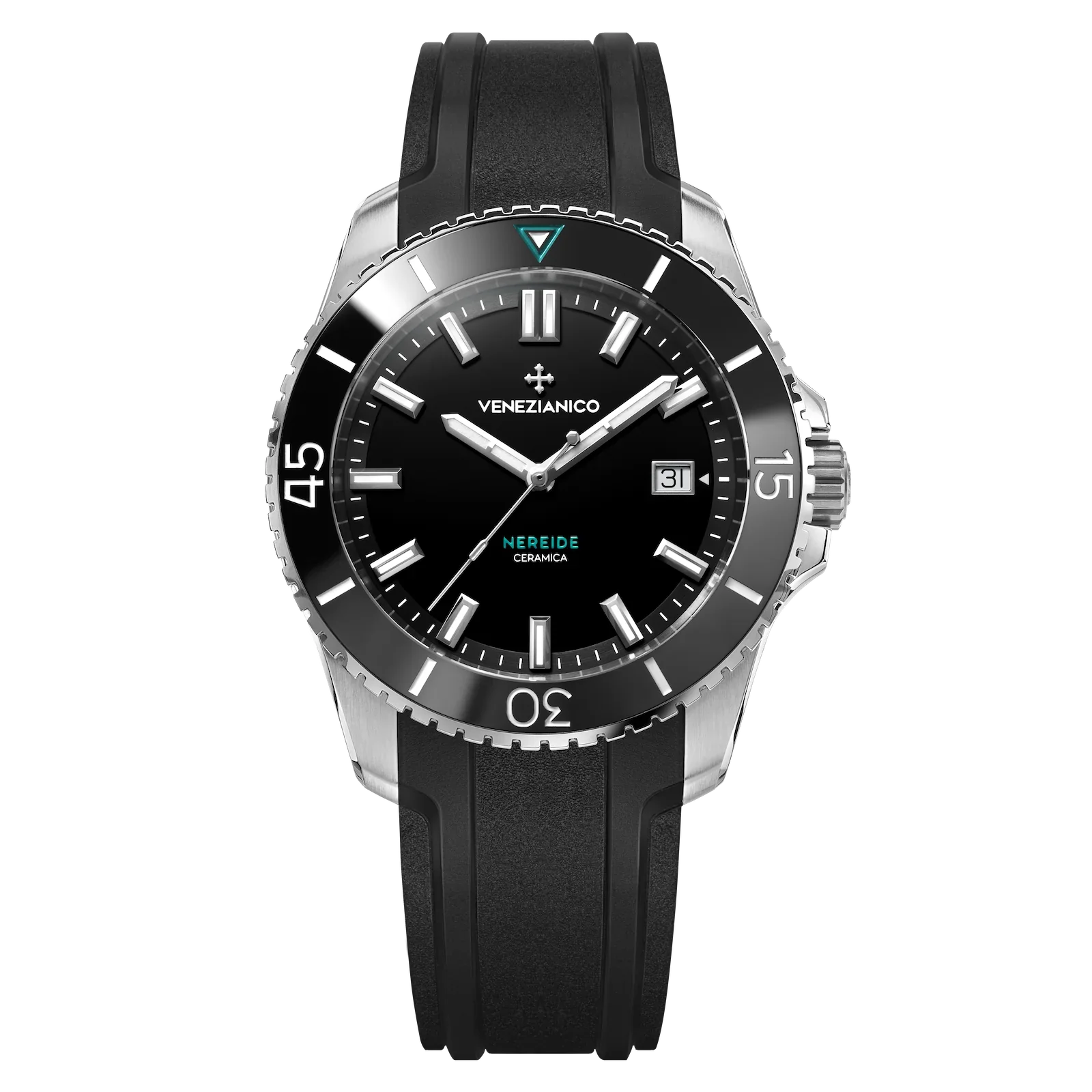 Men's Swiss Watch Occasional Edition-Venezianico Automatic Watch Nereide Ceramica Black 4521530