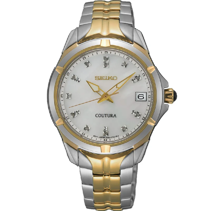 Men's Date Night Design Digital Watches-Seiko Coutura SUR594P Diamond