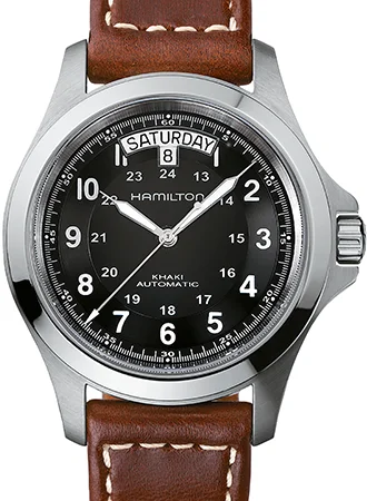 Men's Japanese Made Field Watches-Khaki Field King Auto Black - Leather Ref. H64455533 Men's Japanese Made Field Watches-Khaki Field King Auto Black - Leather Ref. H64455533